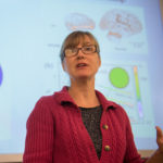 Photo: professor presenting research